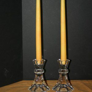A Pair of Towle 24% Lead Crystal Candle Holders R-343